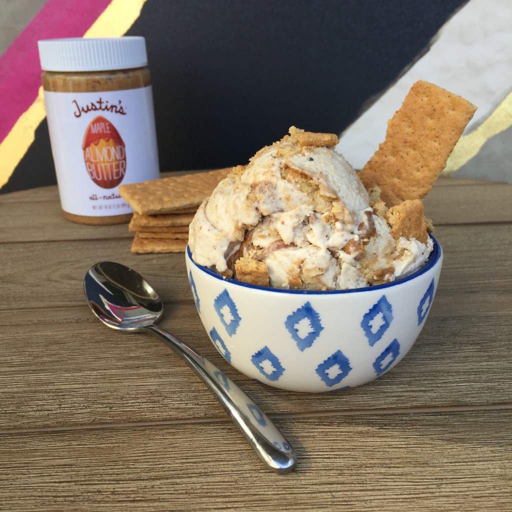 VEGAN [NO-CHURN] MAPLE ALMOND BUTTER CHEESECAKE ICE CREAM