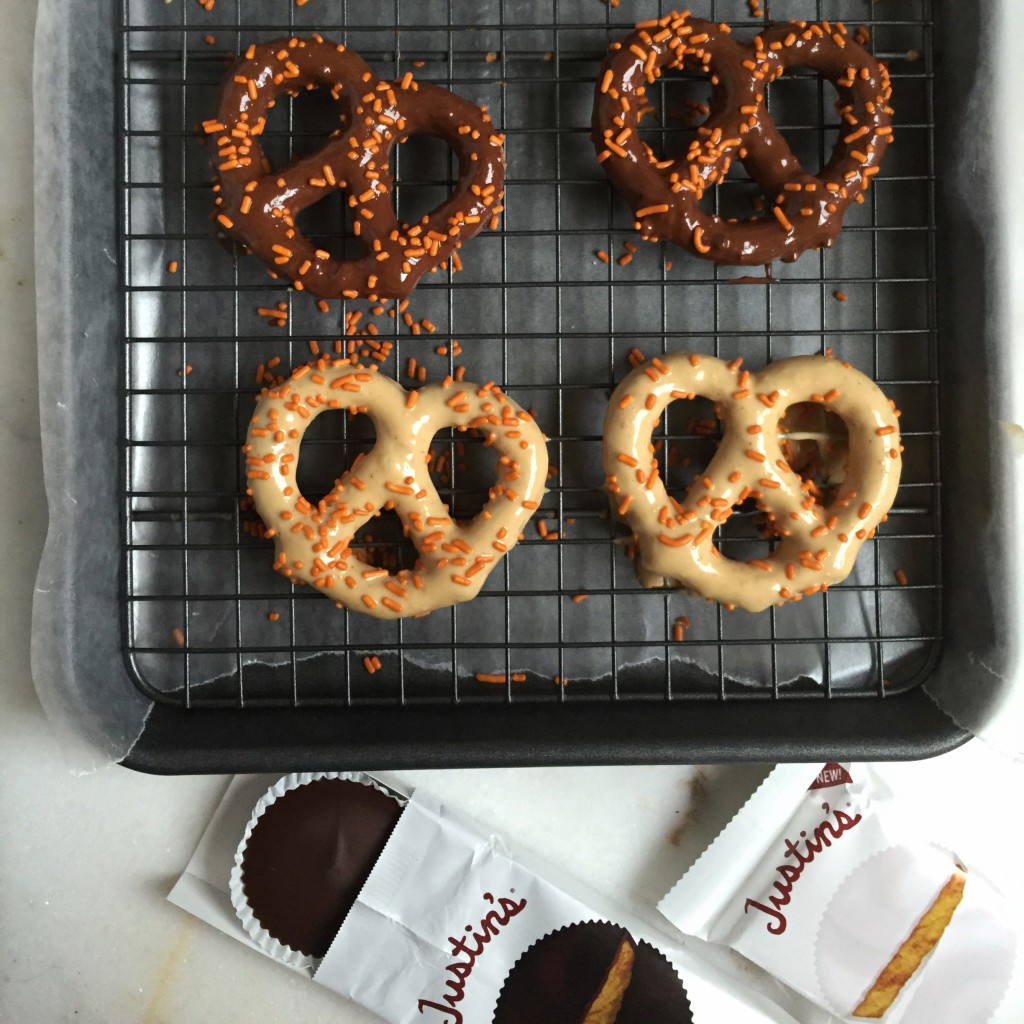 CHOCOLATE PEANUT BUTTER COVERED PRETZELS